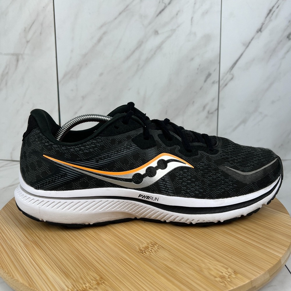 Saucony Omni 20 Mens Size 11 Black White Running Walk Sneakers Shoes S20681-10